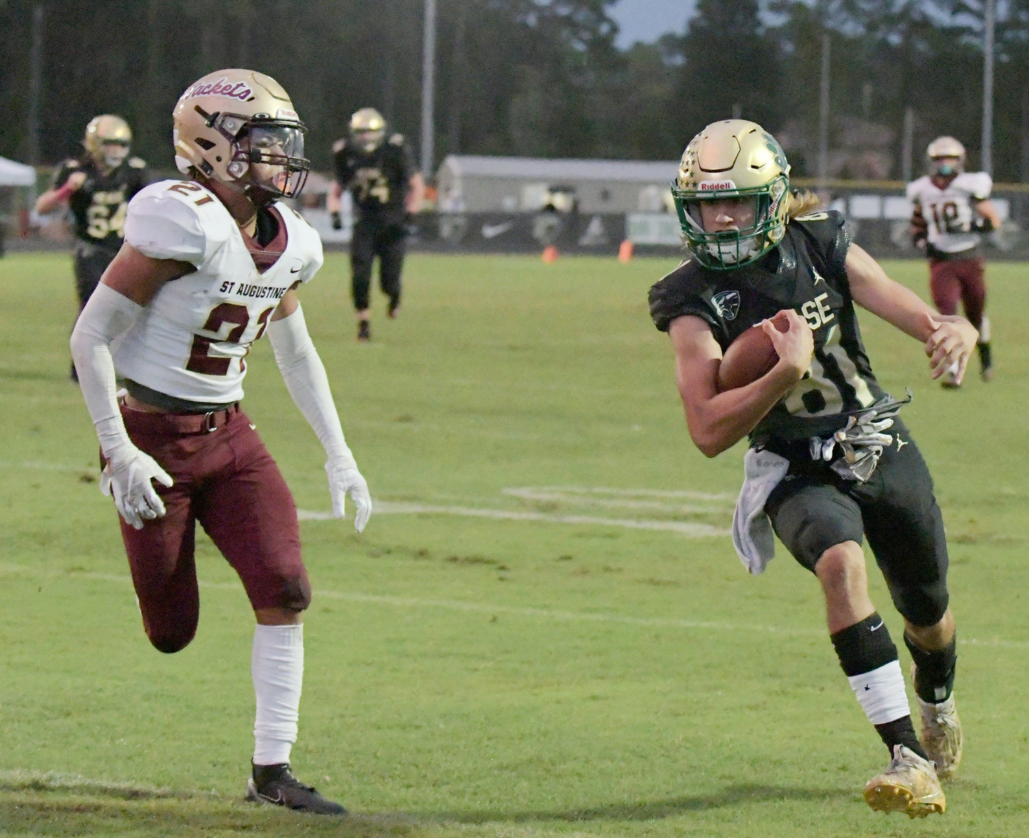 Gavin Gmeiner opened the Panthers’ scoring on the night with a touchdown reception.